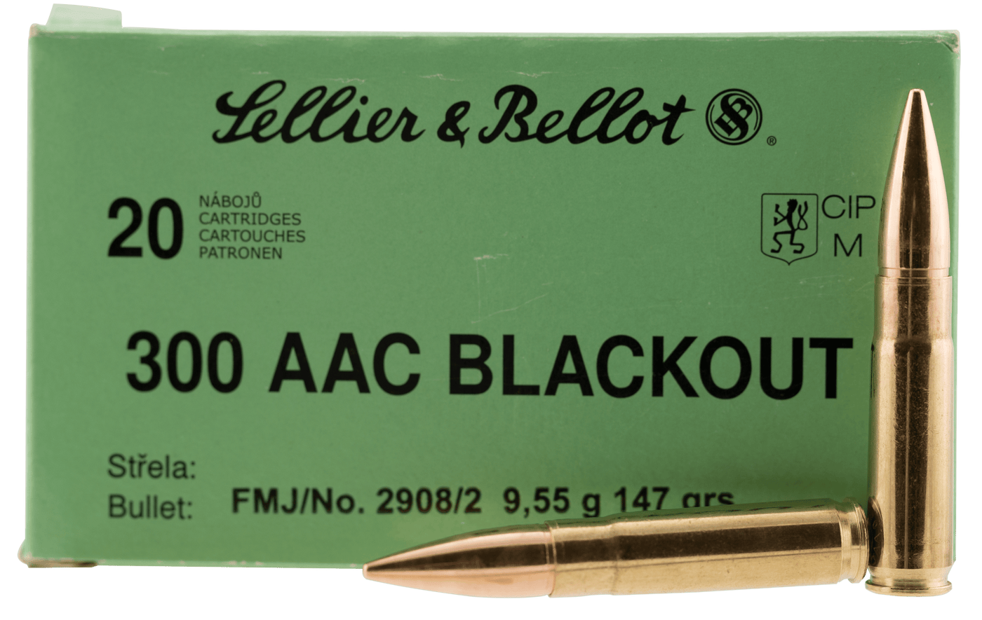 Sellier & Bellot S&b 300 Aac 147gr Fmj - 20rd 50bx/cs Ammo