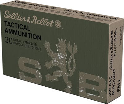 Sellier & Bellot S&b 300 Aac 147gr Fmj - 20rd 50bx/cs Ammo