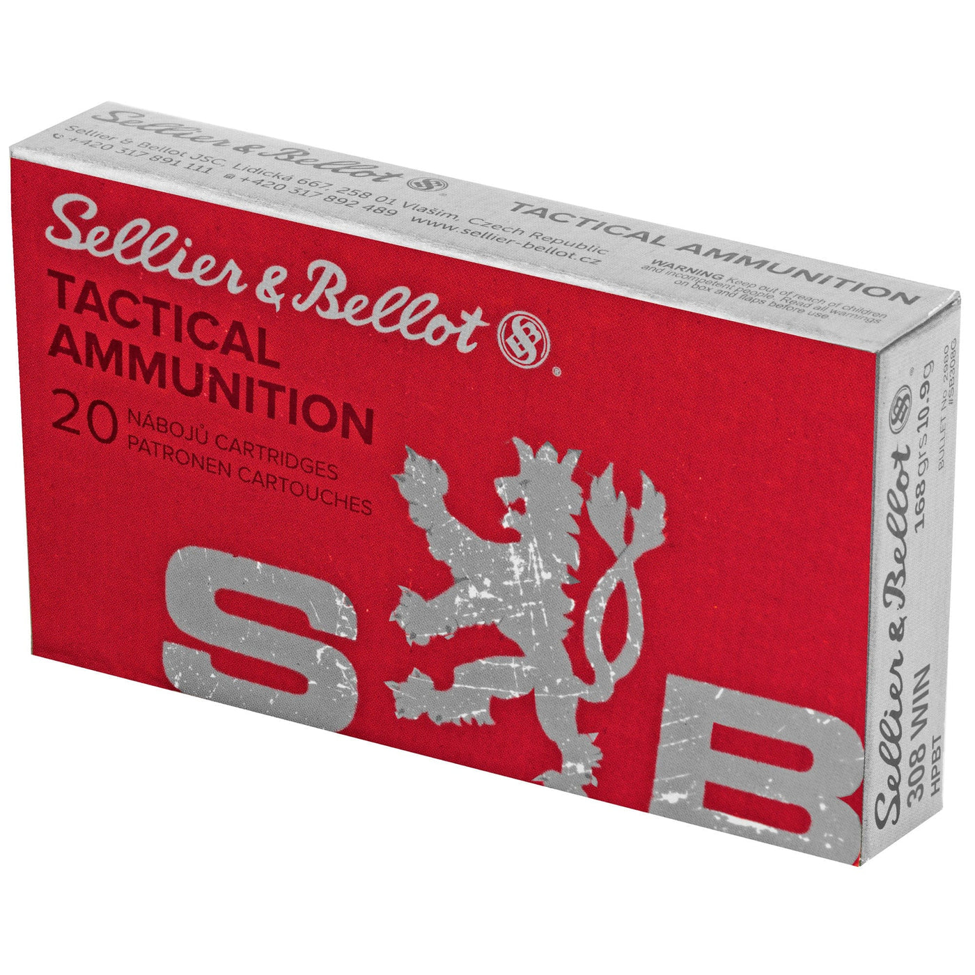 Sellier & Bellot S&b 308 Win 168 Gr Hpbt 20/500 Ammo