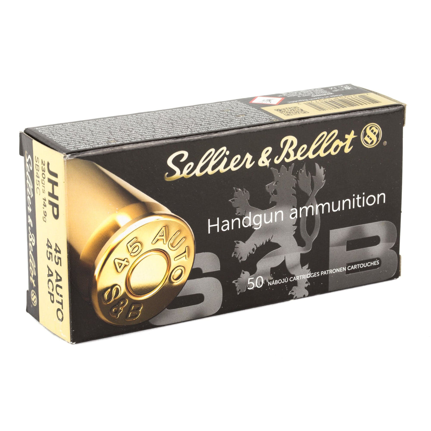 Sellier & Bellot S&b 45acp 230gr Jhp 50/1000 Ammo