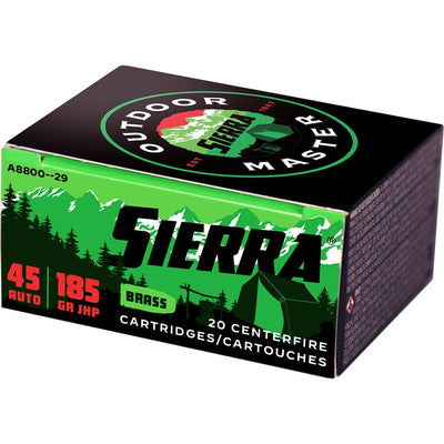 Sierra Bullets Sierra Outdoor Master Handgun Ammo 40 S&w 180 Gr. Jhp 20 Rd. 185 grain / 45acp Ammunition