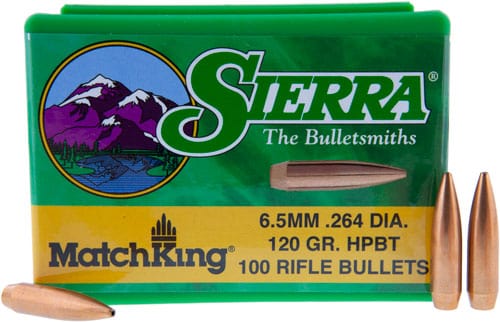 Sierra Sierra Bullets 6.5mm .264 - 120gr Hp-bt Match 100ct Reloading