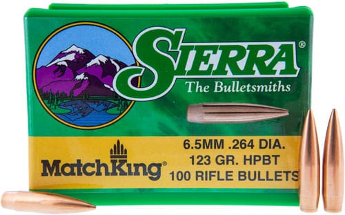 Sierra Sierra Bullets 6.5mm .264 - 123gr Hp-bt Match 100ct Reloading