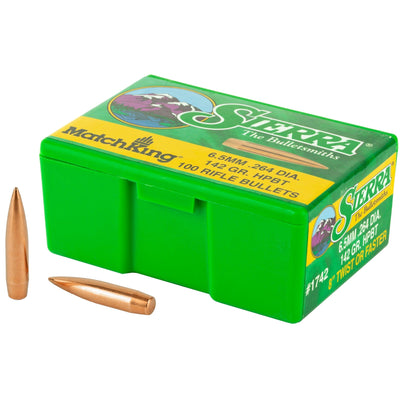 Sierra Sierra Bullets 6.5mm .264 - 142gr Hp-bt Match 100ct Reloading