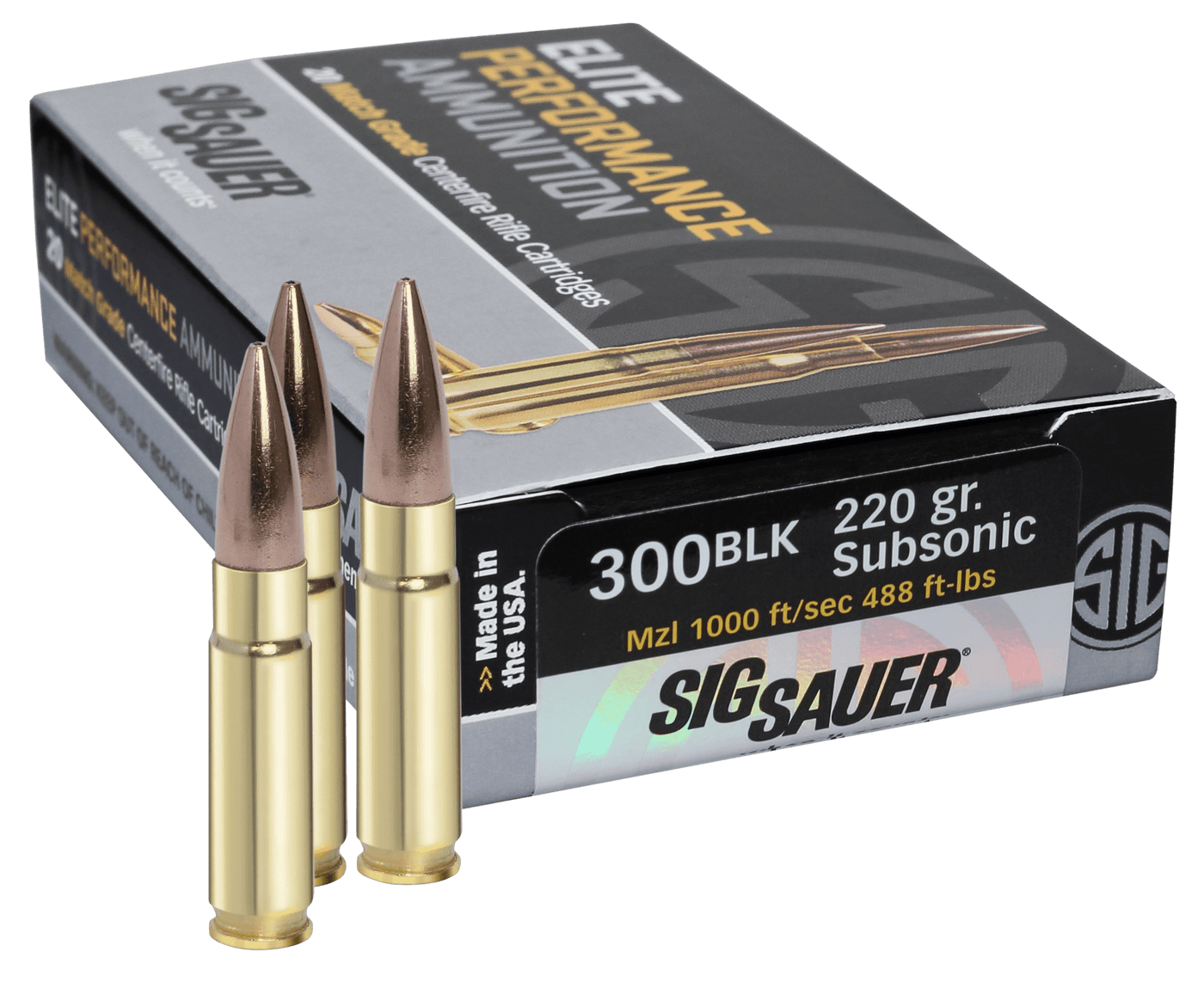 Sig Sauer Sig 300 Aac 220gr Ot Match - 20rd 25bx/cs Ammo