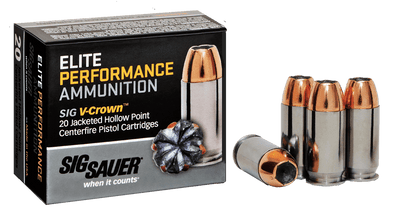 Sig Sauer Sig 40 Sw 165gr Elite V-crown - 20rd 10bx/cs Jhp Ammo