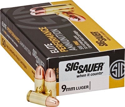 Sig Sauer Sig 9mm Luger 124gr Fmj - 50rd 20bx/cs Ammo