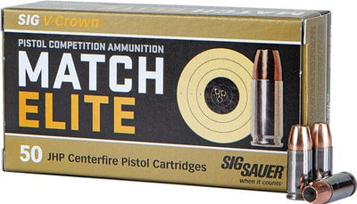 Sig Sauer Sig 9mm Luger 147gr Elite - 50rd 10bx/cs Competition Jhp Ammo