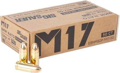 Sig Sauer Sig M17 9mm Luger +p 124gr Fmj - 50rd 20bx/cs Ammo