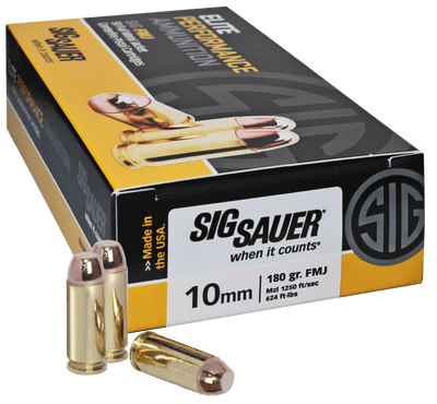 Sig Sauer Sig Sauer Elite Ball Performance Pistol Ammo 10mm 180 Gr. Fmj 50 Rd. Ammo