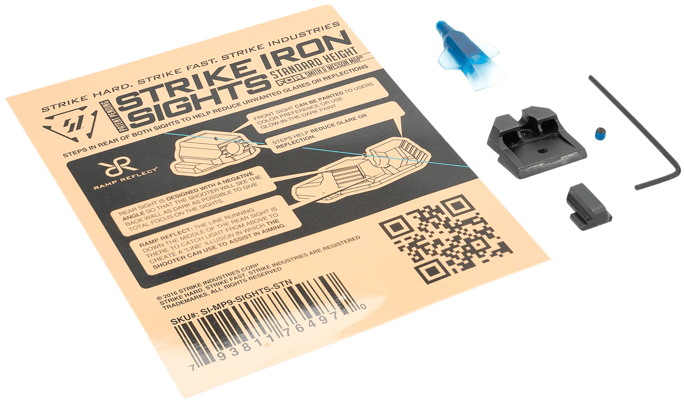 Strike Strike Iron Sights, Si Mp9-sights-stn     M&p Frt&rear Sights Firearm Accessories