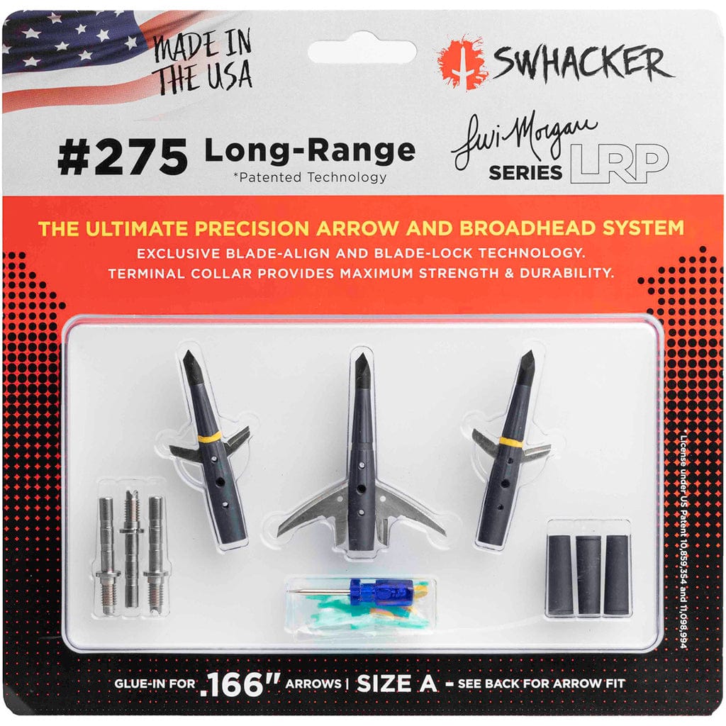 Swhacker Swhacker Lrp Broadhead Kit 2 Blade .166 In. Size A 3 Pk. Broadheads