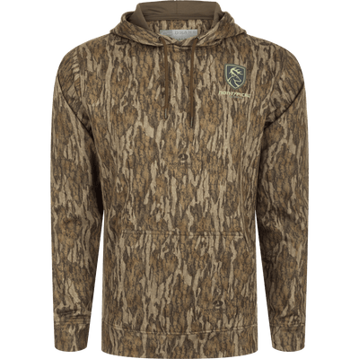 Texas Fowlers Drake Womens Performance Hoodie Mossy Oak Bottomland / Small