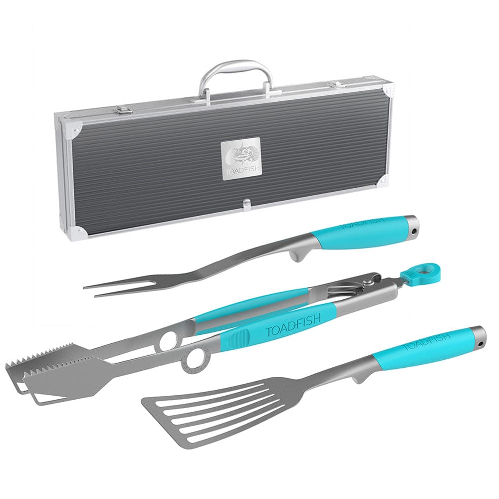 Toadfish Toadfish Ultimate Grill Set + Case - Tongs, Spatula & Fork Boat Outfitting