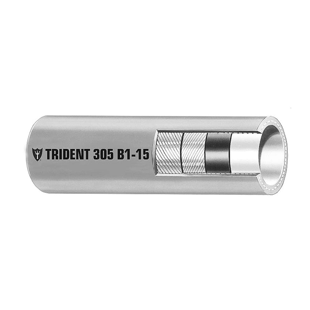 Trident Marine Trident Marine 3/8" x 50' Boxed - Barrier Lined B1-15 EPA Compliant Outboard Fuel Line Hose - Gray Boat Outfitting