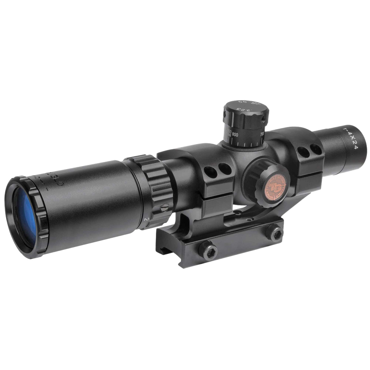 Truglo Truglo Tactical 1-4x24mm Scope - 30mm Tube Bdc Mil-dot Optics