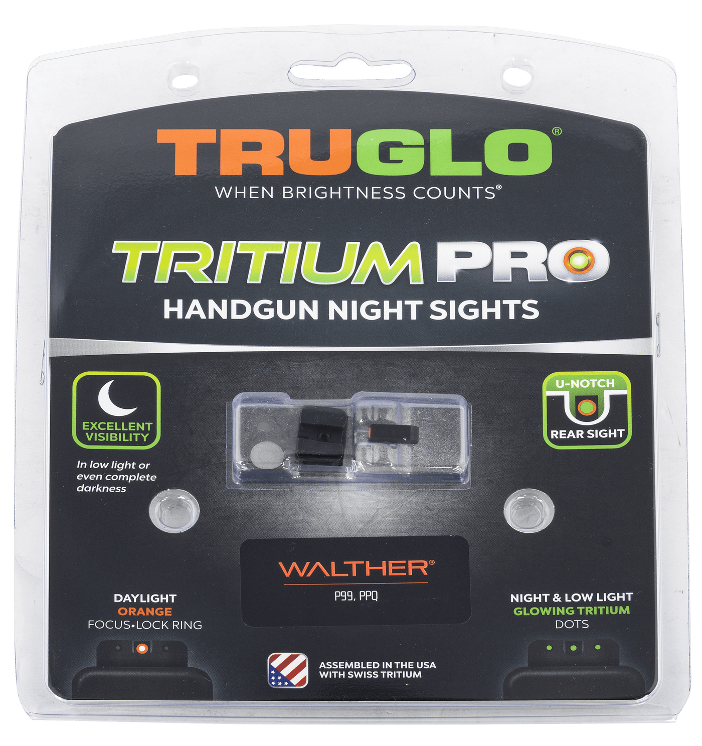 Truglo Truglo Tritium Pro Handgun Sights Walther Ppq Set Firearm Accessories