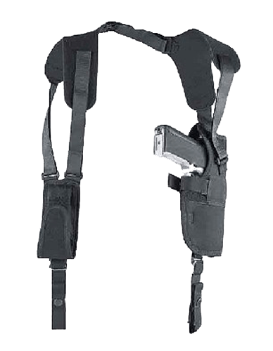 Uncle Mikes Michaels Pro-pak Vert-shoulder - Holster #1 Rh Nylon Black! Firearm Accessories