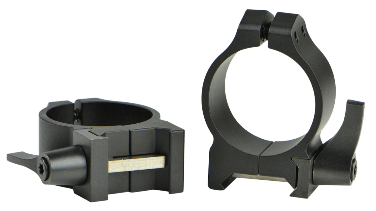 Warne Warne Maxima Vertical Quick Detach Scope Rings Matte Black 30mm Low Optics Accessories