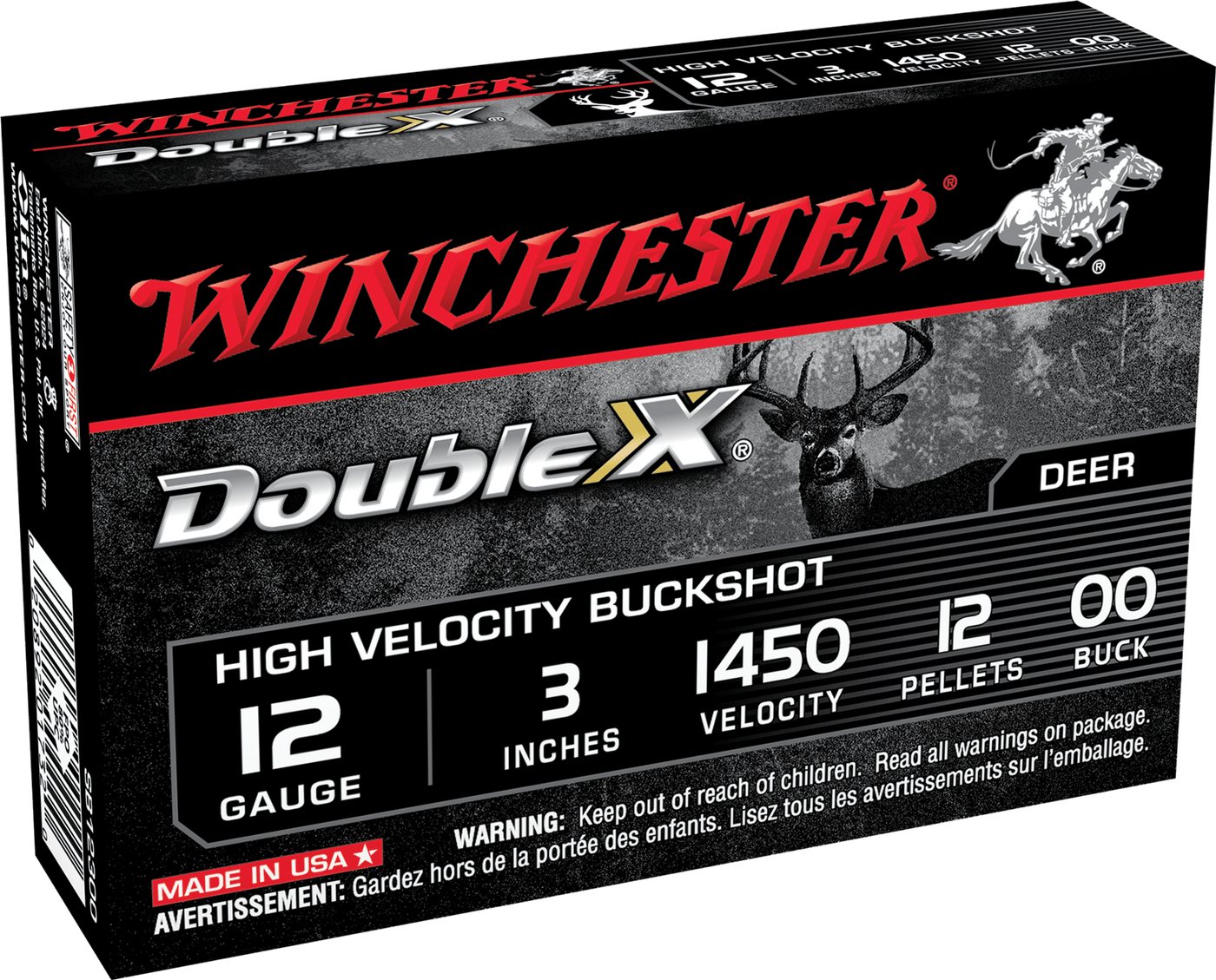 Winchester Ammo Win Dbl X Hv 12ga 3" 00bk 12p 5/250 Ammo