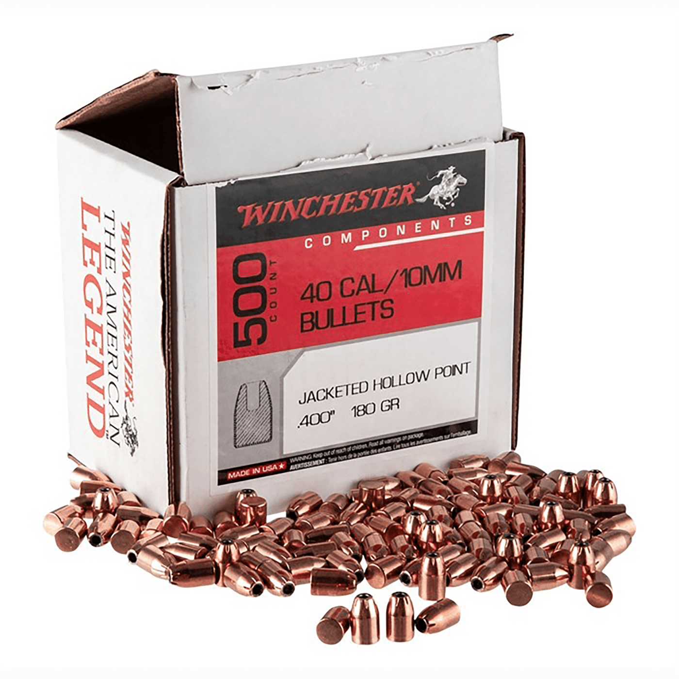 Winchester Ammo Winchester Ammo Centerfire Handgun, Win Wb40hp180d Bul 40    180 Jhp         500/3 Reloading