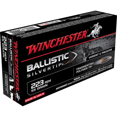 Winchester Ammo Winchester Ballistic Silvertip Rifle Ammo 223 Rem. 55 Gr. Ballistic Silvertip 20 Rd. Ammo