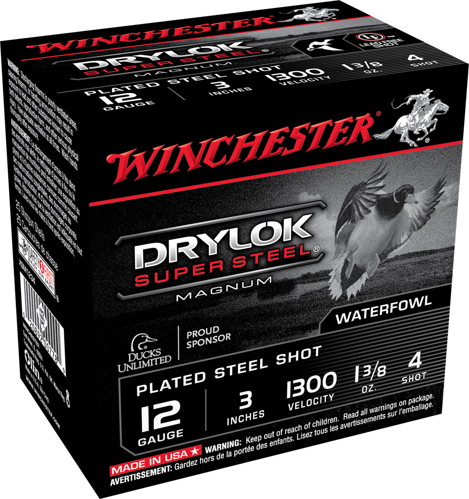 Winchester Ammo Winchester Drylok Magnum Plated Load 12 Ga. 3 In. 1 3/8 Oz. 4 Shot 25 Rd. Ammo