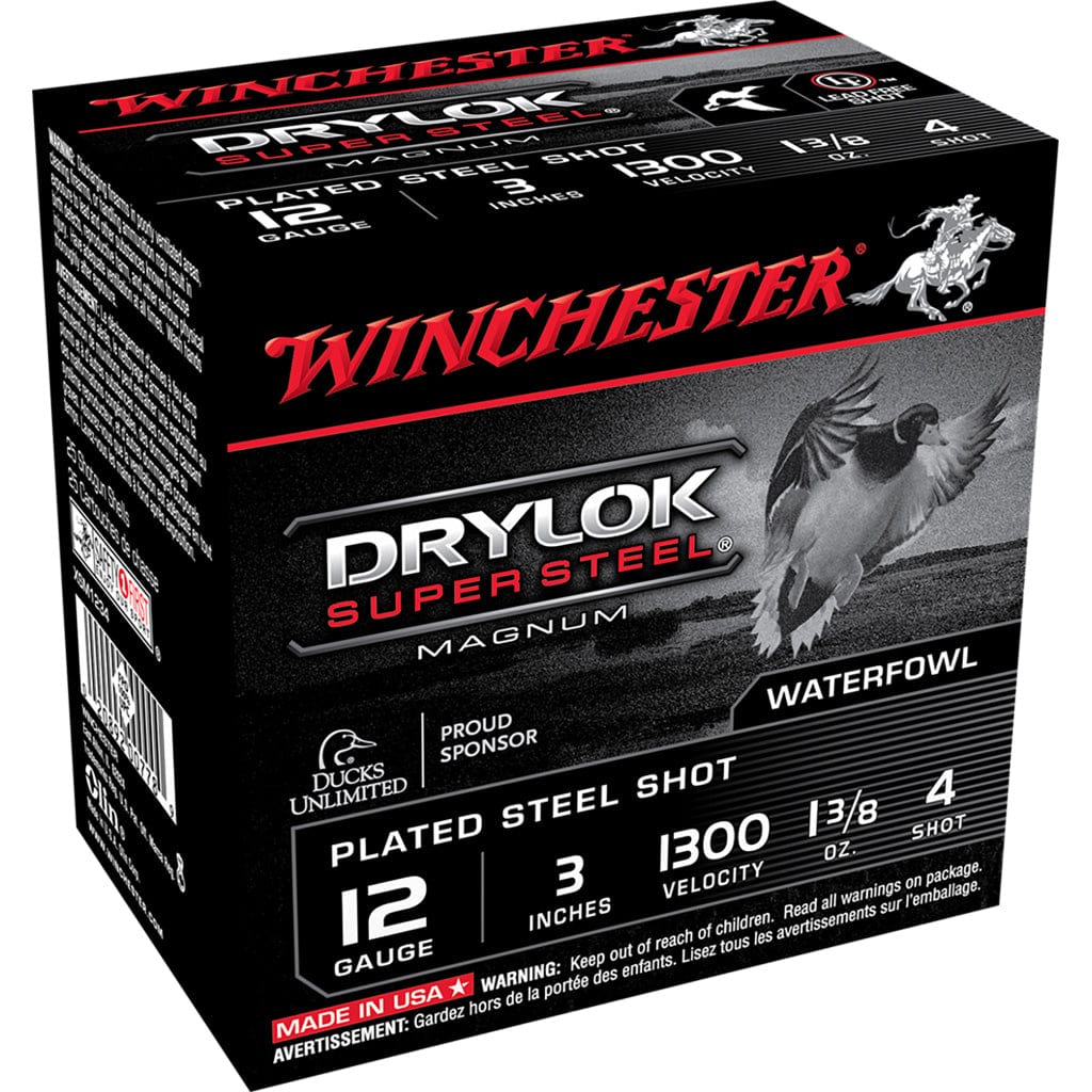 Winchester Ammo Winchester Drylok Magnum Plated Load 12 Ga. 3 In. 1 3/8 Oz. 4 Shot 25 Rd. Ammo