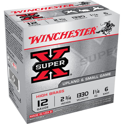 Winchester Ammo Winchester Super-x High Brass Load 12 Ga. 2.75 In. 1 1/4 Oz. 6 Shot 25 Rd. Ammo