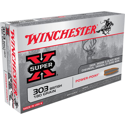 Winchester Ammo Winchester Super-x Rifle Ammo 303 British 180 Gr. Power-point 20 Rd. Ammo