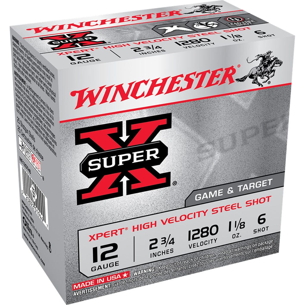 Winchester Ammo Winchester Super-x Xpert Hi-velocity Steel 12 Ga. 2.75 In. 1 1/8 Oz. 6 Shot 25 Rd. Ammo