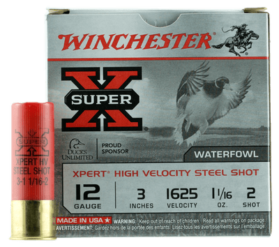 Winchester Ammo Winchester Super-x Xpert Hi-velocity Steel 12 Ga. 3 In. 1 1/16 Oz. 2 Shot 25 Rd. Ammo