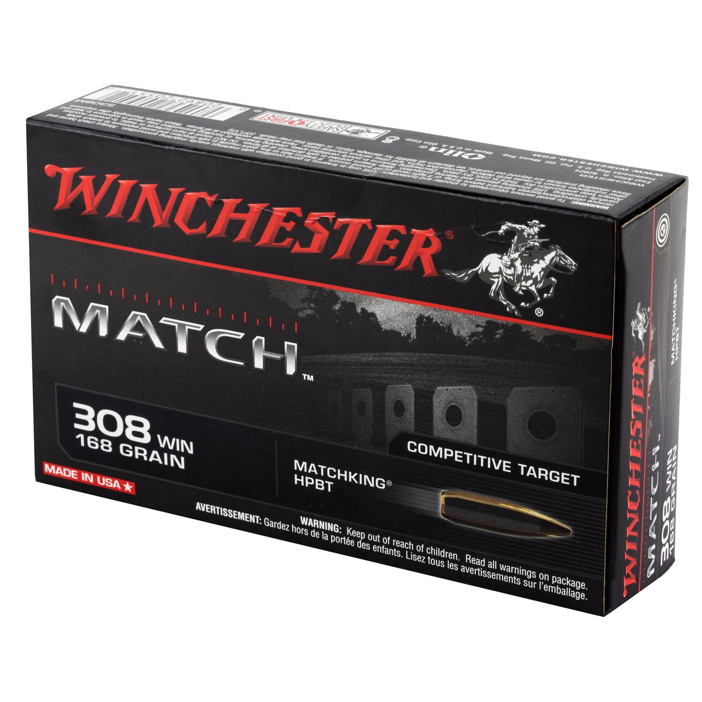 Winchester Ammo Winchester Supreme 308win 168g - 20rd 10bx/cs Sierra Matchking Ammo