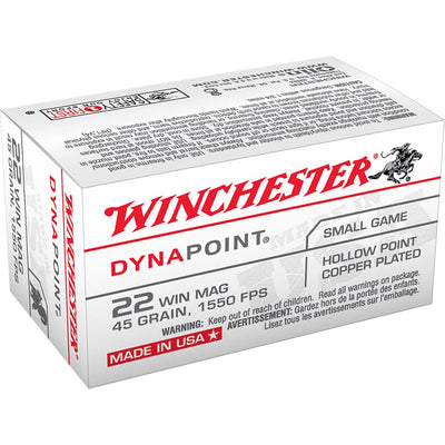 Winchester Ammo Winchester Usa Dynapoint Pistol Ammo 22 Mag 45 Gr. Copper Plated Hp 50 Rd. Ammo