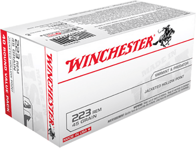 Winchester Ammo Winchester Usa Rifle Ammo 223 Rem. 45 Gr. Jhp 40 Rd. Ammo