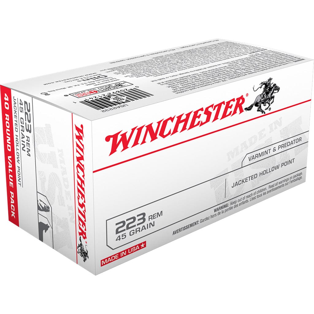 Winchester Ammo Winchester Usa Rifle Ammo 223 Rem. 45 Gr. Jhp 40 Rd. Ammo