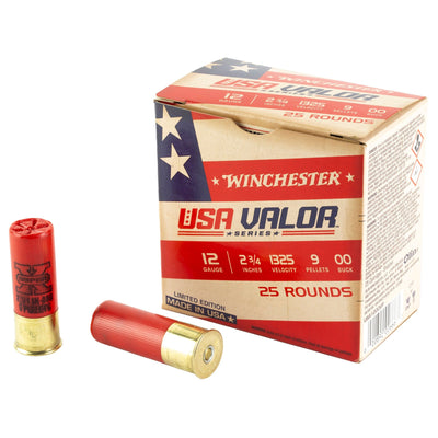 Winchester Ammo Winchester Usa Valor 12ga - 25rd 10bx/cs 2.75" 00bk 9plts Ammo