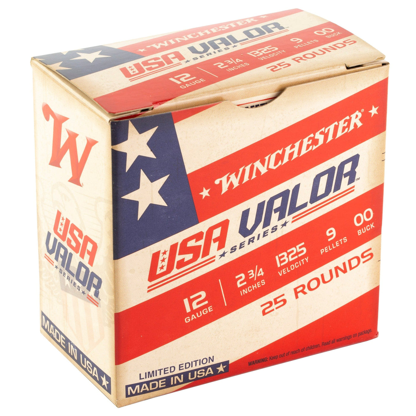 Winchester Ammo Winchester Usa Valor 12ga - 25rd 10bx/cs 2.75" 00bk 9plts Ammo