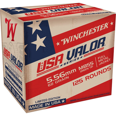 Winchester Ammo Winchester Usa Valor Series Rifle Ammo 5.56 Nato 62 Gr. Fmj 125 Rd. Ammo