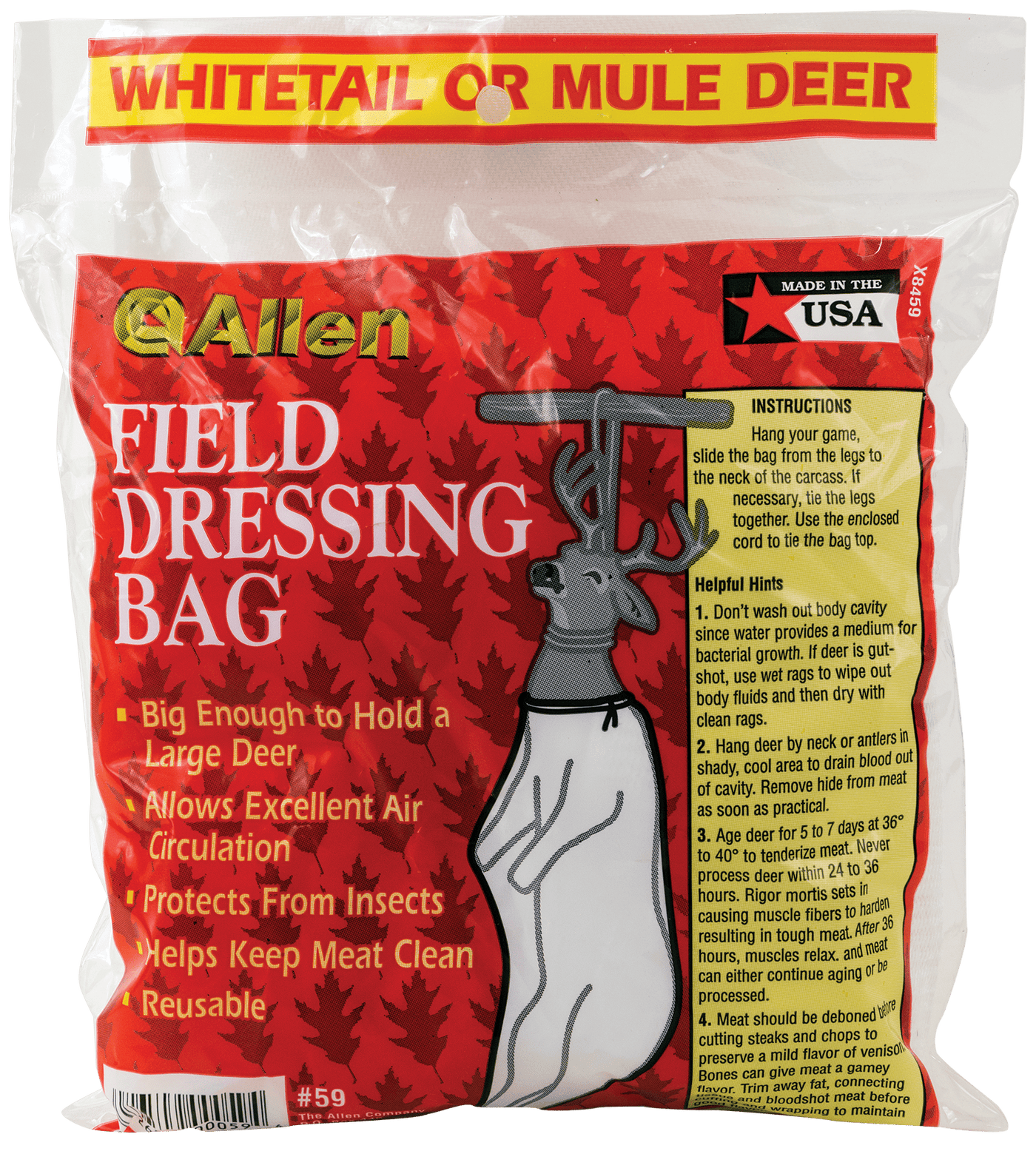 Allen Allen Deluxe Carcass Bag, Allen 59    Dlx Deer Carcass Bag Accessories