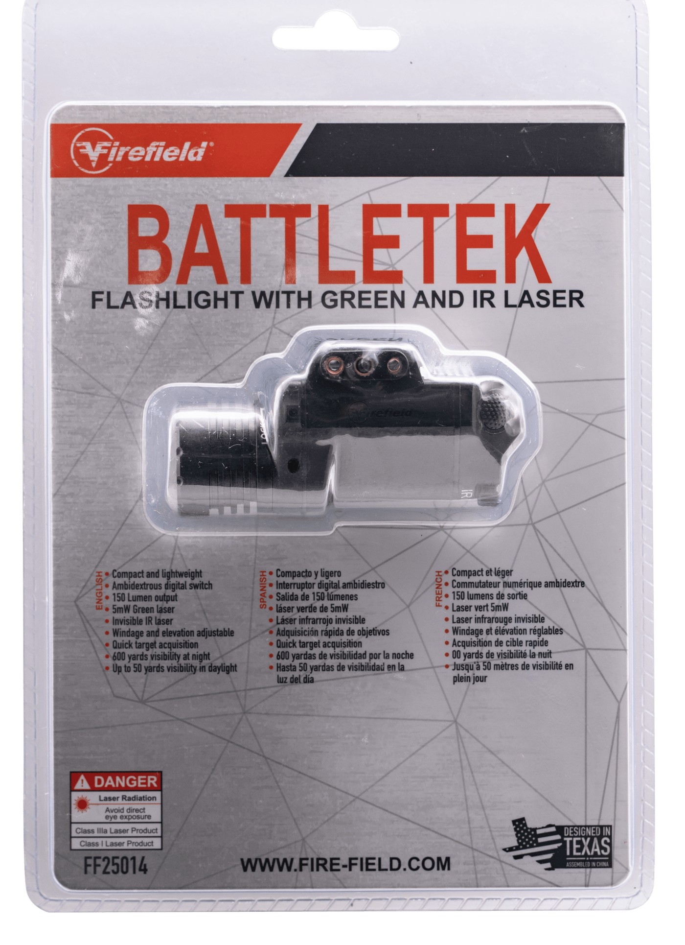 Firefield Firefield Battletek, Firefield Ff25014   Battle Tek Wl W/grn Ir Las Accessories