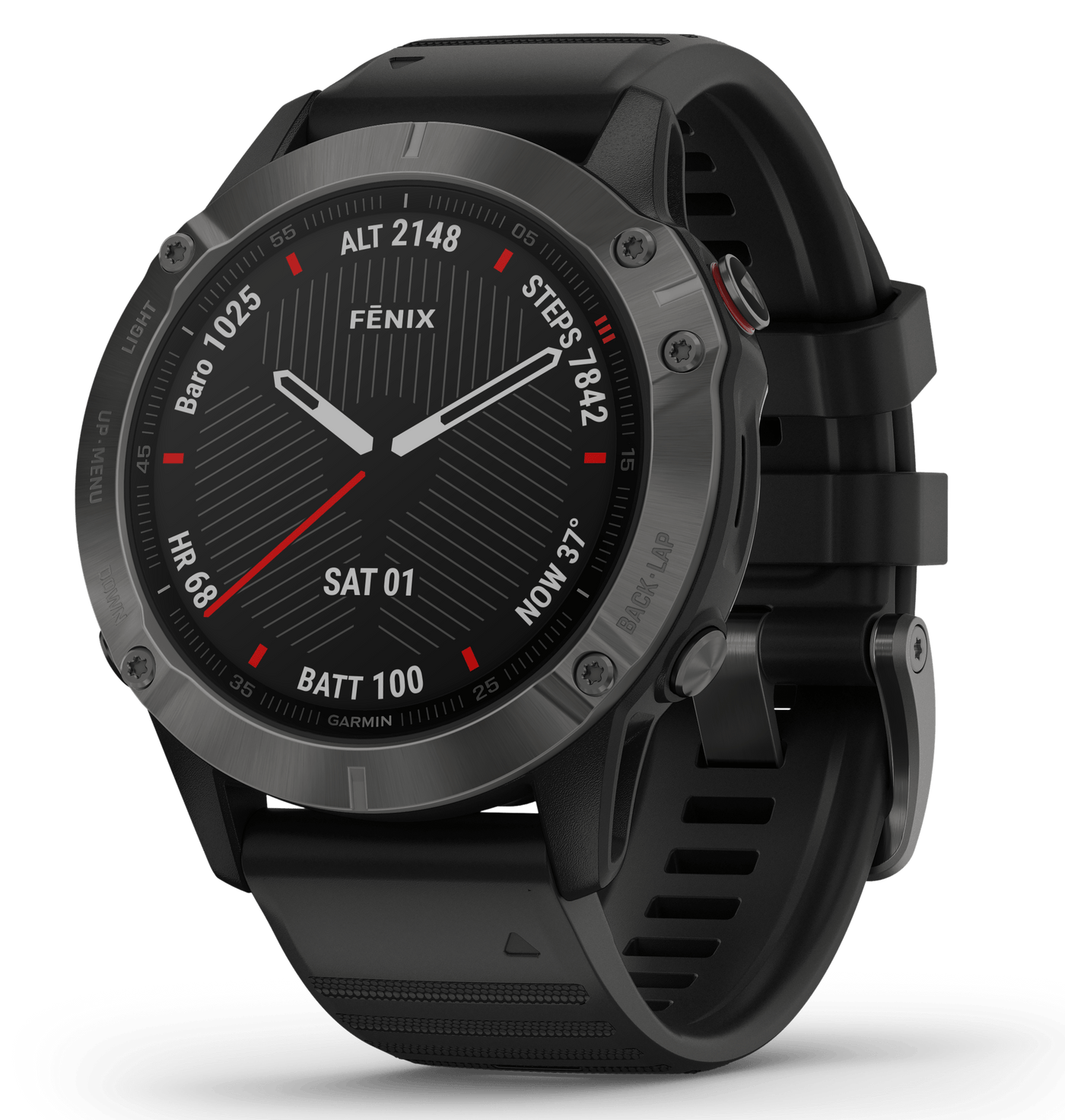 Garmin Garmin Fenix 6, Gar 010-02158-10 Fenix 6 Sapphire Watch Gray/black Accessories