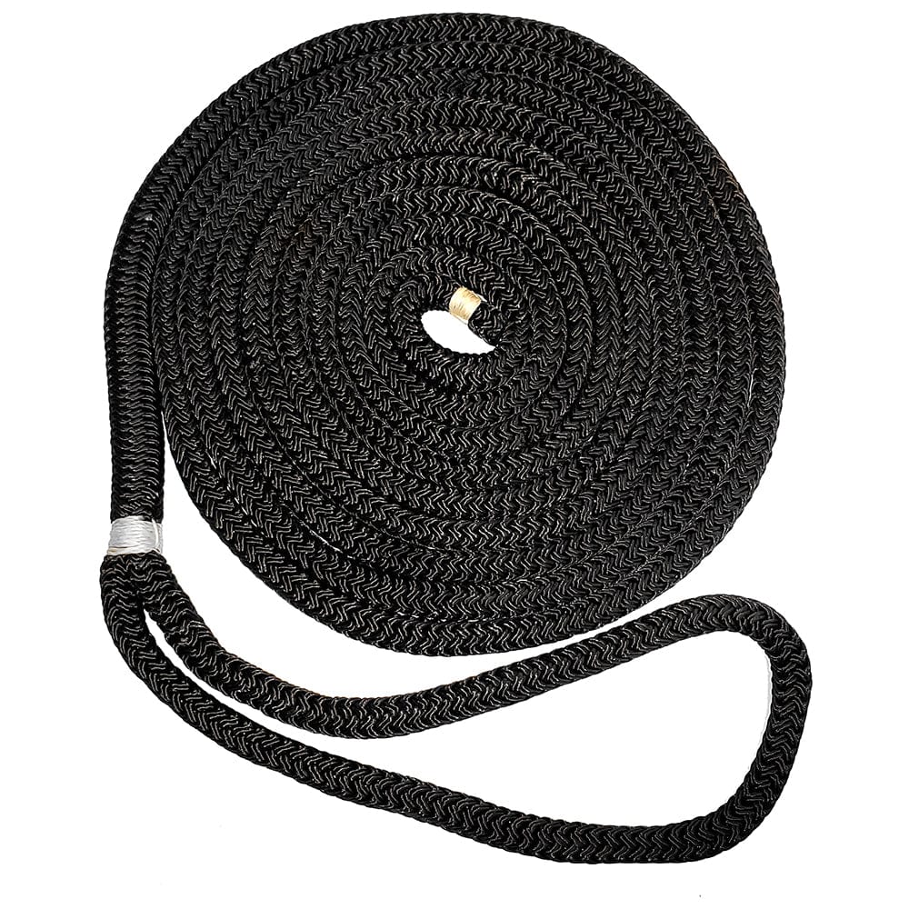 New England Ropes New England Ropes 1/2" X 15' Nylon Double Braid Dock Line - Black Anchoring & Docking