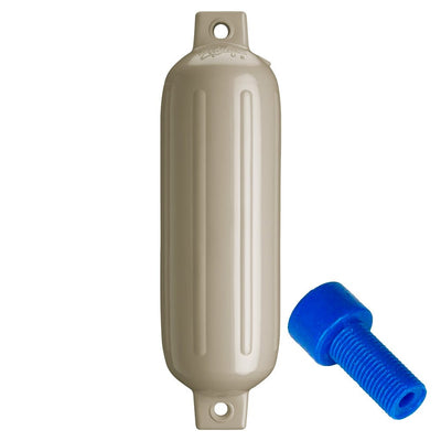 Polyform Polyform G-3 Twin Eye Fender 5.5" x 19" - Sand w/Adapter Anchoring & Docking