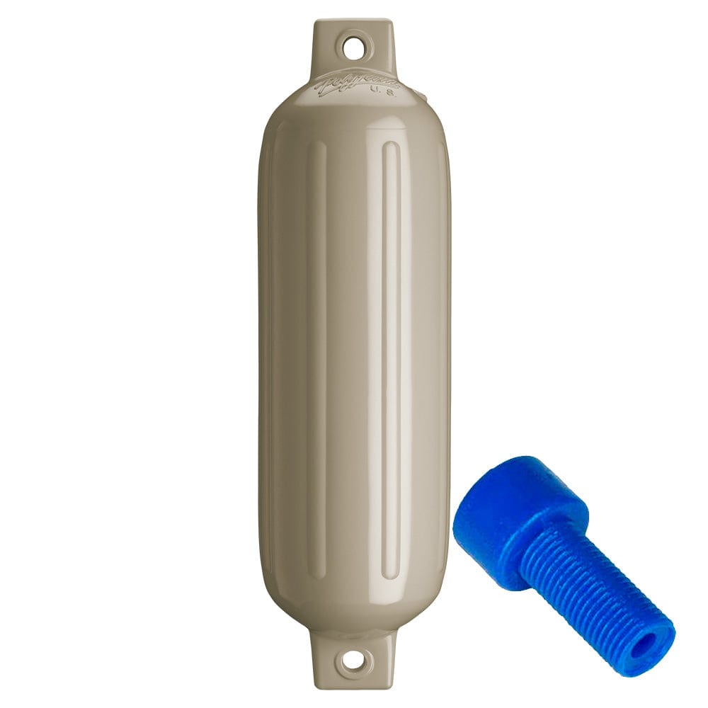 Polyform Polyform G-4 Twin Eye Fender 6.5" x 22" - Sand w/Adapter Anchoring & Docking