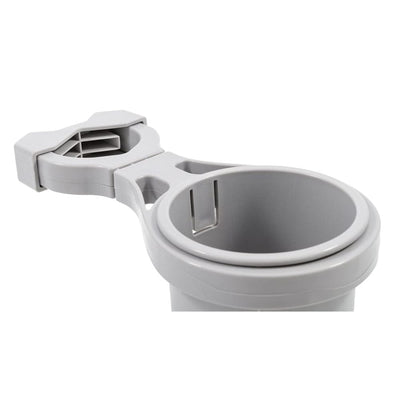 Camco Camco Clamp-On Rail Mounted Cup Holder - Large for Up to 2" Rail - Grey Boat Outfitting