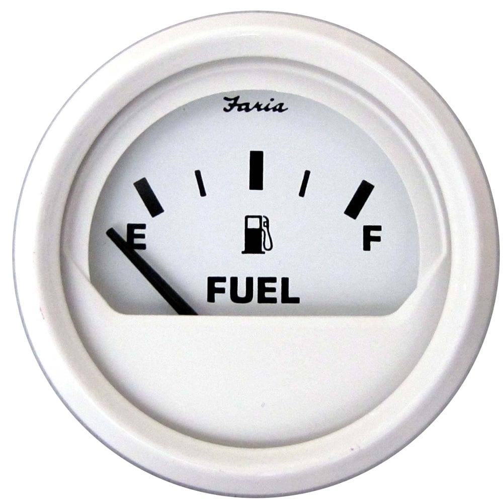 Faria Beede Instruments Faria Dress White 2" Fuel Level Gauge (Metric) Boat Outfitting