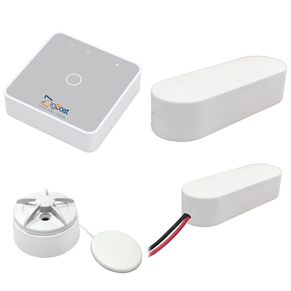 Glomex Marine Antennas Glomex ZigBoat™ Starter Kit System - Gateway, Battery, Door/Porthold & Flood Sensor Boat Outfitting