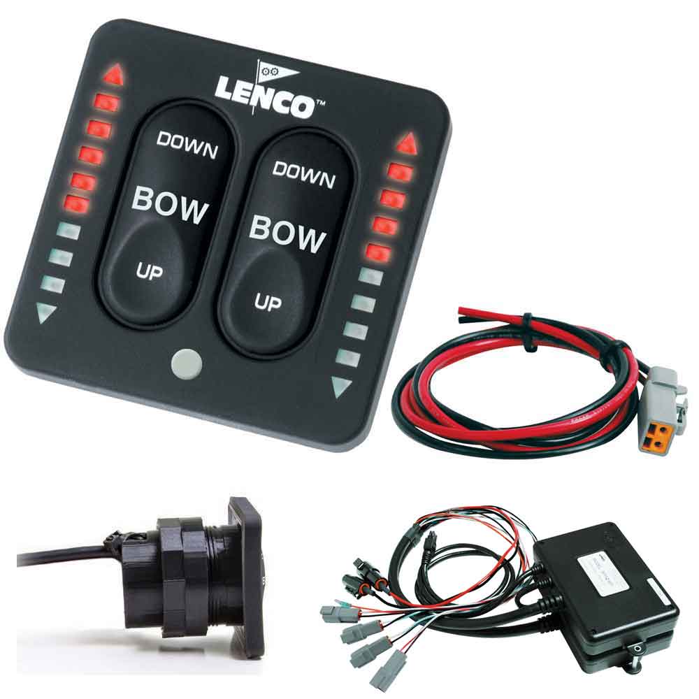 Lenco Marine Lenco LED Indicator Two-Piece Tactile Switch Kit w/Pigtail f/Dual Actuator Systems Boat Outfitting