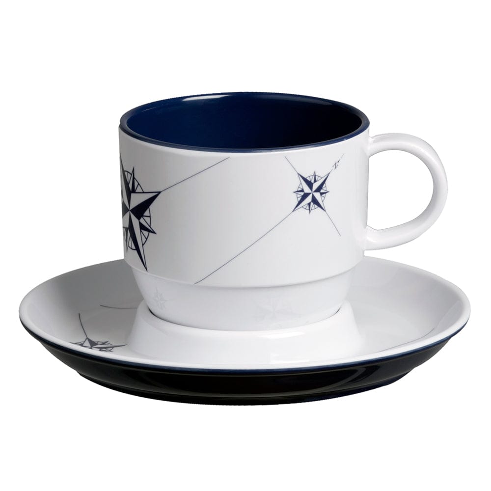 Marine Business Marine Business Melamine Tea Cup & Plate Breakfast Set - NORTHWIND - Set of 6 Boat Outfitting